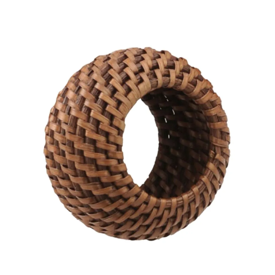 Woven Rattan Napkin Rings Manufacturer
