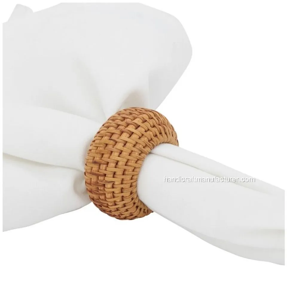Woven Rattan Napkin Rings Custom