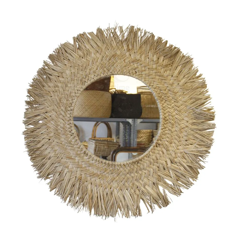Woven Seagrass Mirror Handicraft