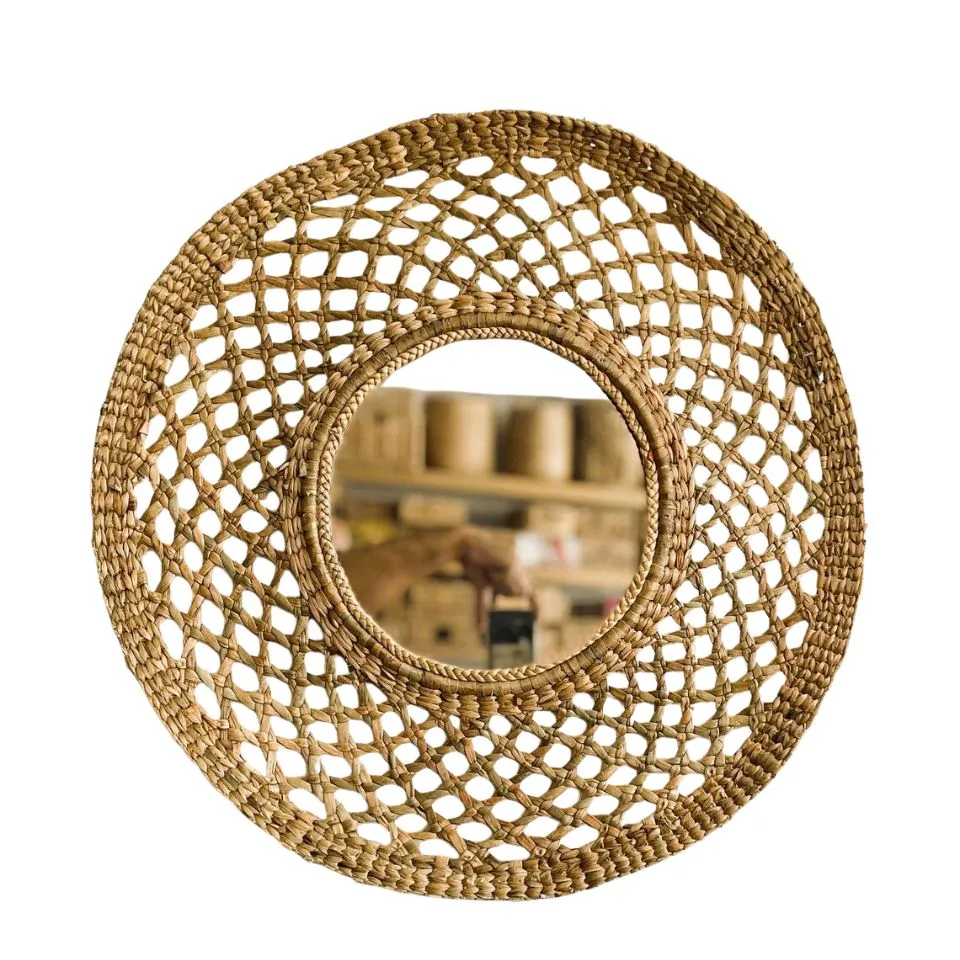 Woven Water Hyacinth Mirror OEM