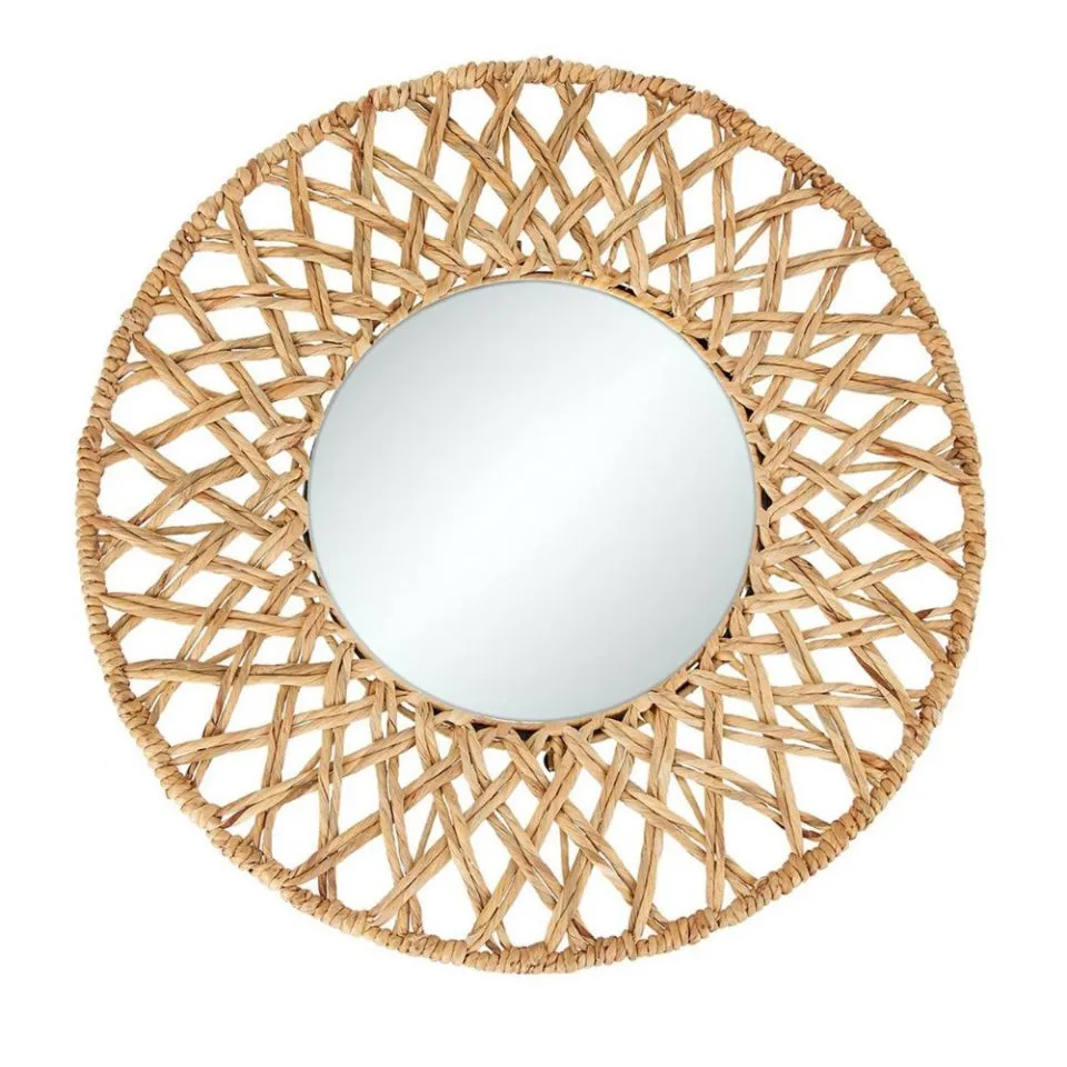 Woven Water Hyacinth Mirror Low Moq