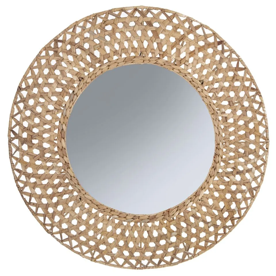 Woven Water Hyacinth Mirror Short Lead Time